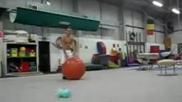 Man Dominates Exercise Ball