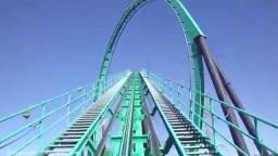Riddlers Revenge Front Row POV Six Flags Magic Mountain