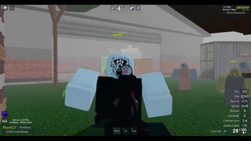 Battling A Boss In Zombie Uprising Vidlii - roblox zombie attack music