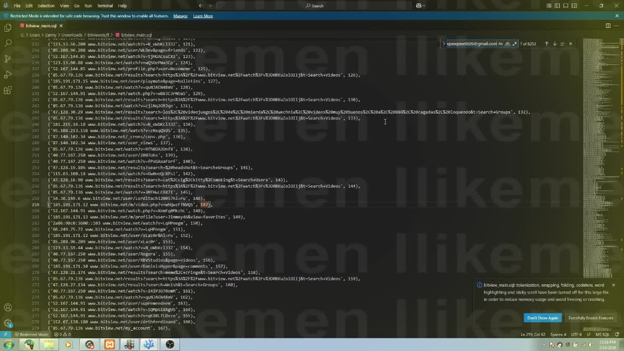 bitview_main.sql method bitview_main.sql method