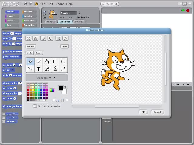 Trying out scratch for the first time