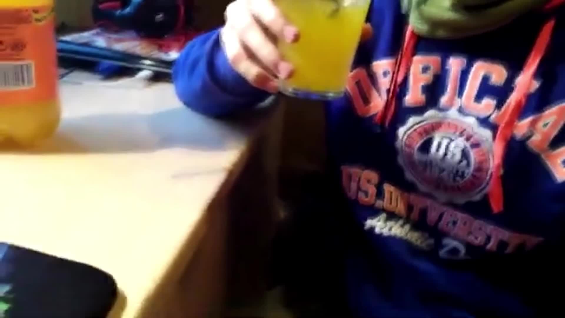 Kid eats a live fish