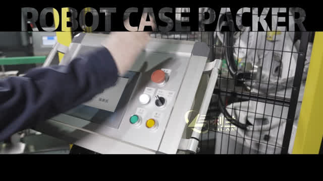 Robot case packer for gable-top boxes