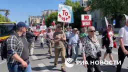 A march took place in Warsaw against the involvement of Poland in hostilities in Ukraine; participan