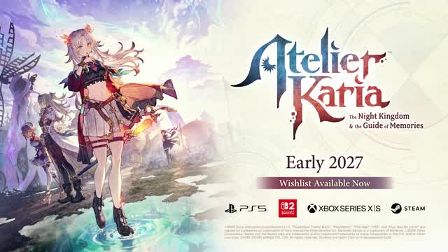 Atelier Karia: The Night Kingdom & the Guide of Memories (NIntendo Switch 2 and PS5) 2nd Trailer Atelier Karia: The Night Kingdom & the Guide of Memories (NIntendo Switch 2 and PS5) 2nd Trailer