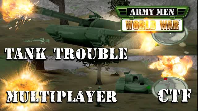 Army Men: World War: Land Sea Air - Multiplayer - Tank Trouble - CTF (PSX)