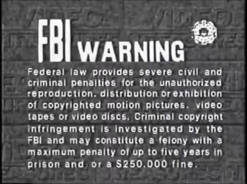 Tracking Control/FBI Warning Screen and Video Treasures Presents - Logo