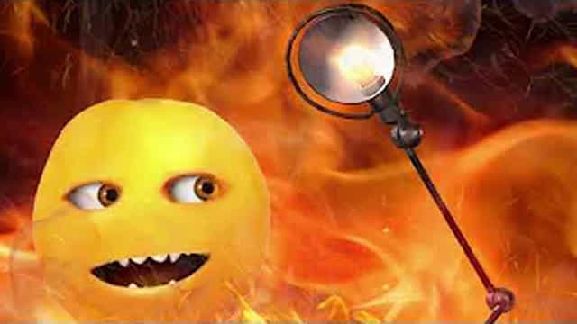 (REUPLOAD) Annoying Orange vs. Fiery PIXAR Lamp - at 00:56 Hell Breaks Loose