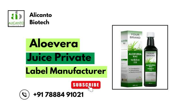 Aloevera Juice Private Label Manufacturer | Aloevera Juice in Your Brand