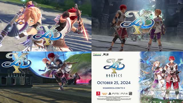 Ys X: Nordics - Official Release Date Trailer [October 25th,2024]