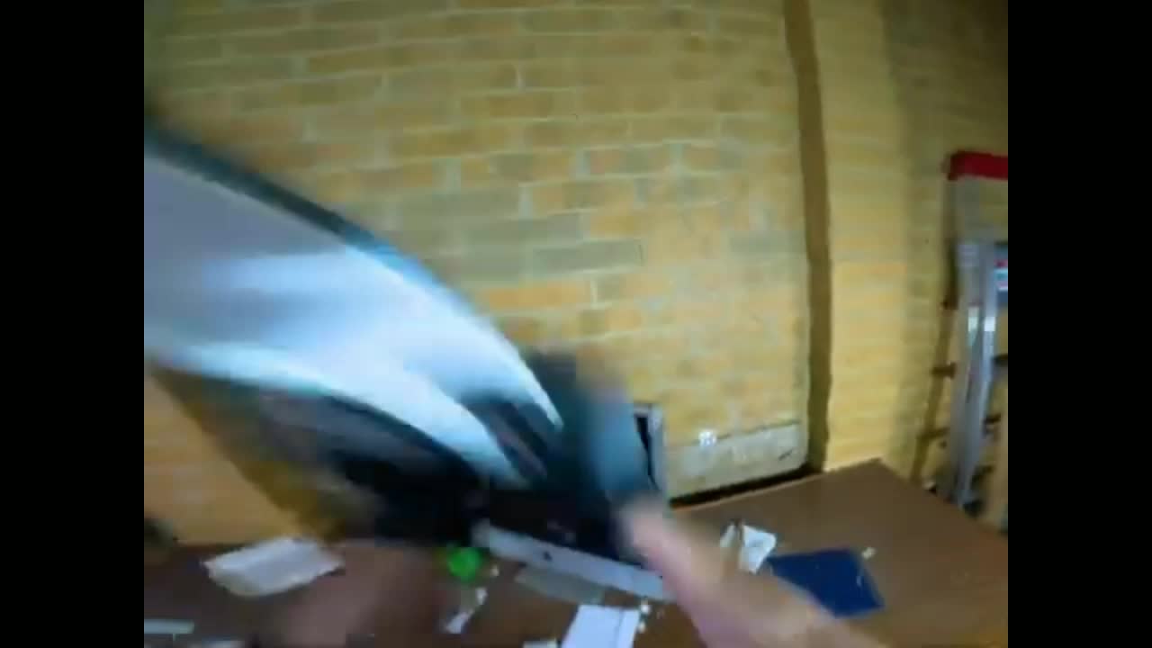 Worker destroys the office