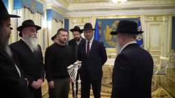 Zelensky celebrates hanukkah with his rabbis
