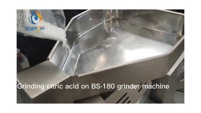 Grinding citric acid on BS-180 grinding machine