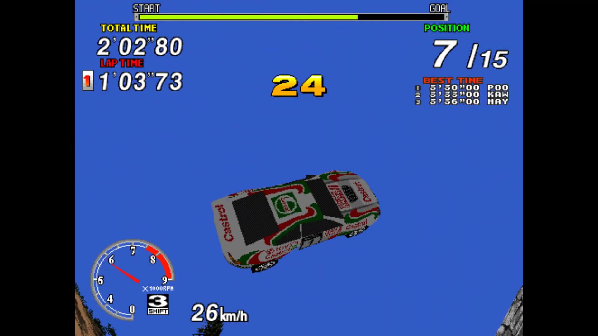 sega rally in mame is one hell of an experience