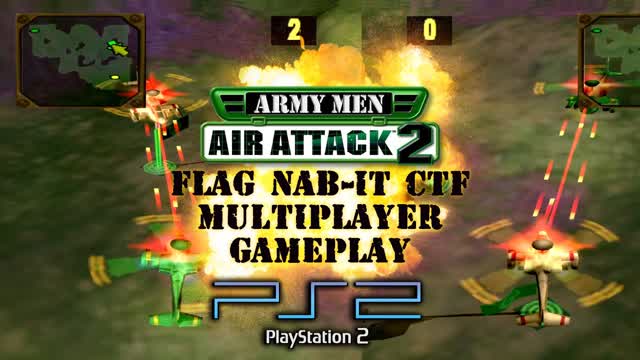 Army Men: Air Attack 2 - Flag Nab-It 1 - Green vs Tan - PS2