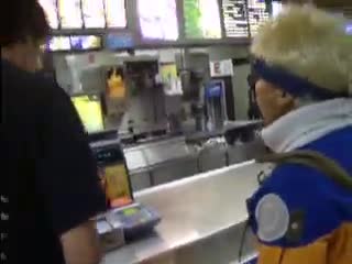 Naruto Cosplayer At McDonalds