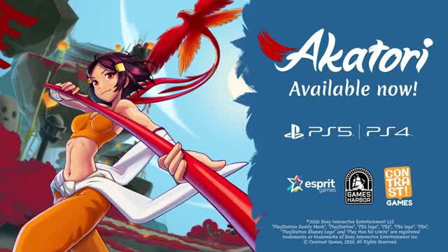 Akatori (Playstation 4 and Playstation 5 Versions) Available Now Launch Trailer Akatori (Playstation 4 and Playstation 5 Versions) Available Now Launch Trailer