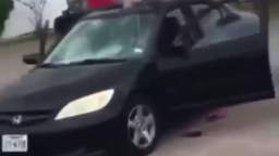 Road raged man destroys a new car