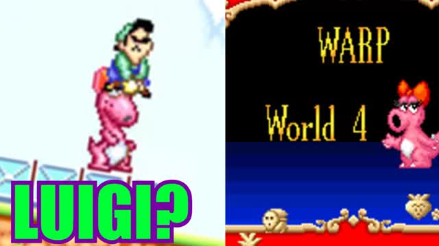 luigi what are you doing with birdo? - i found a warp zone!!! | super maerio bris 2 gba