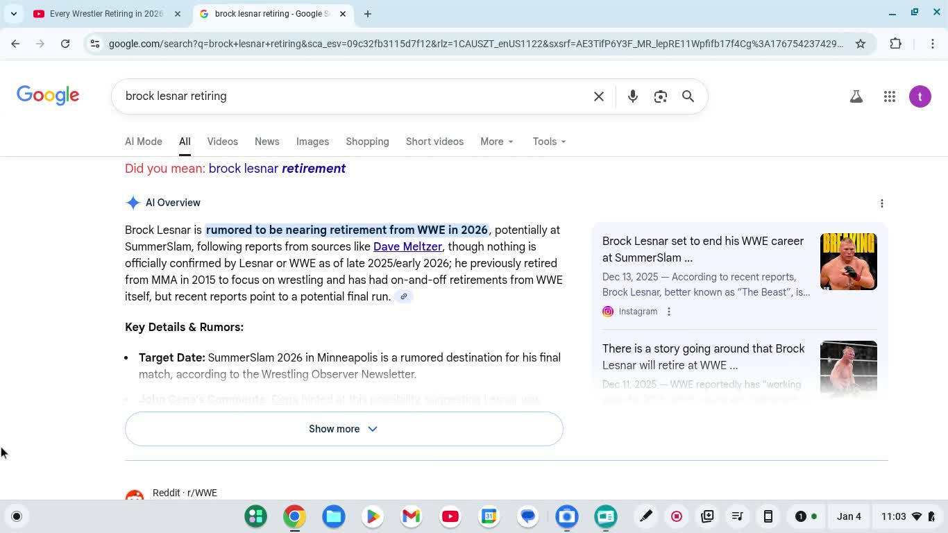 to me Brock lesnar's retiring is false rumors to me Brock lesnar's retiring is false rumors